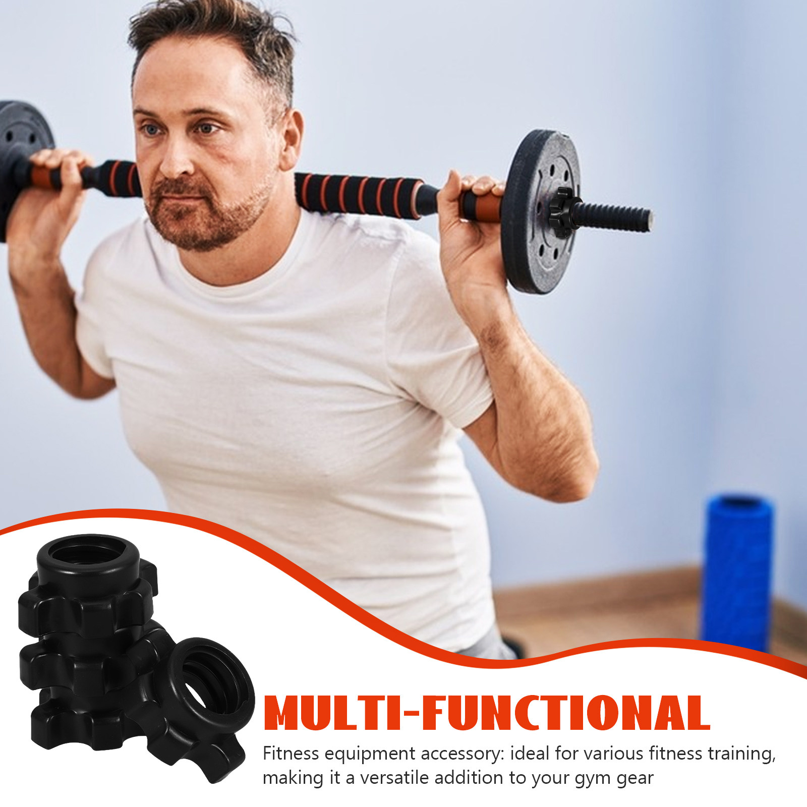 Sports Equipment Online - 4 Pcs Plastic Nut Dumbbell Bar