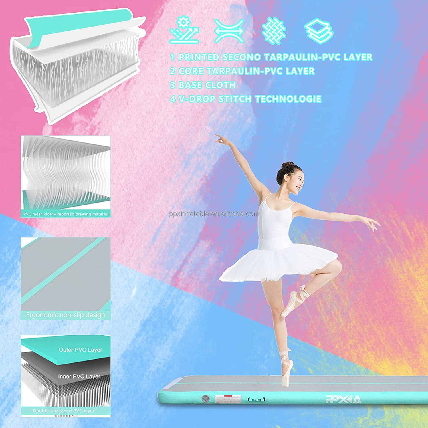 Wholesale 3m Tumbling Airtrack - Gymnastics Beam Floor recension och pris